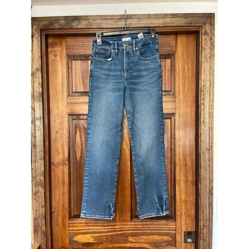 Good American straight ankle cropped jeans size 27